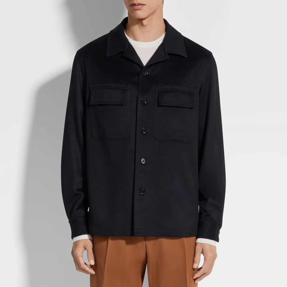 Oasi Cashmere Alba Overshirt - Dark Blue