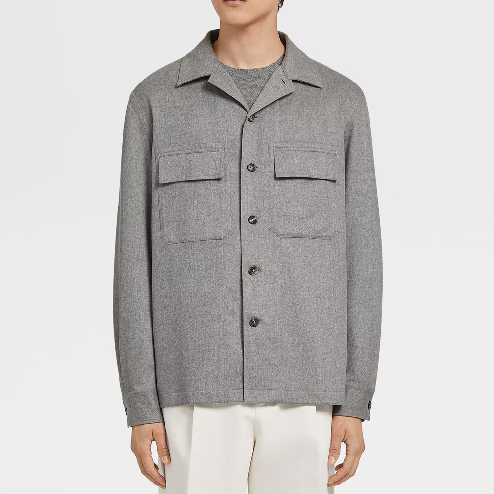 Oasi Cashmere Alba Overshrit - Light Grey