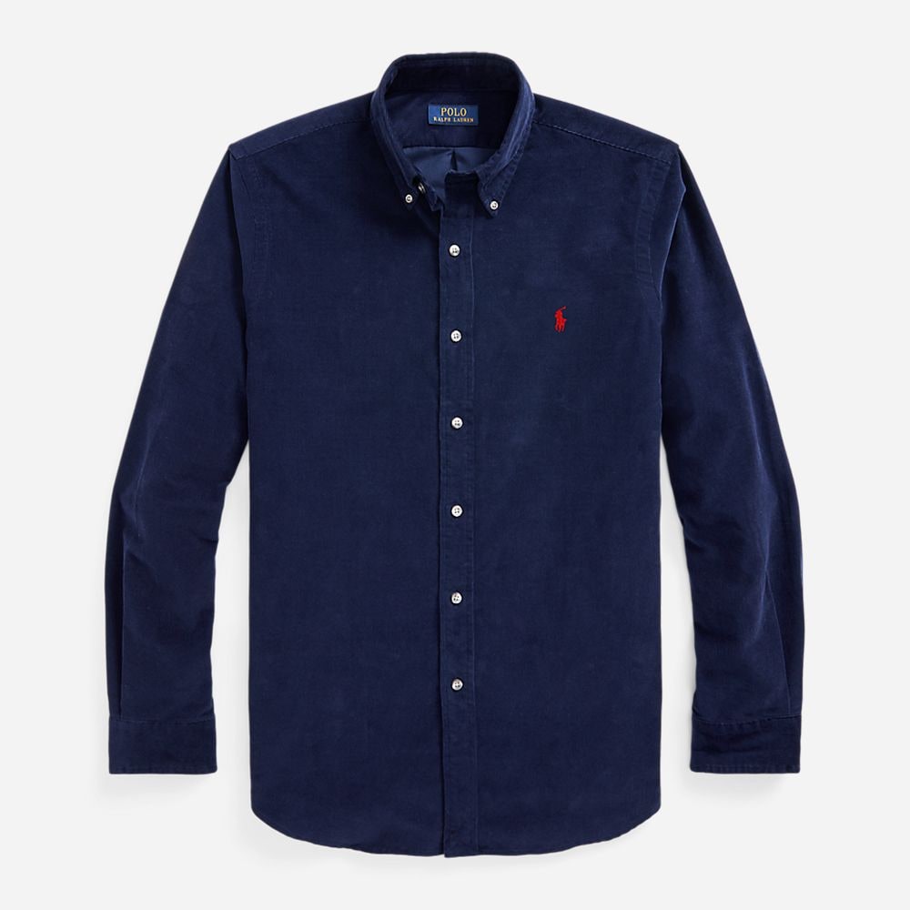 Custom Fit Corduroy Shirt - Newport Navy