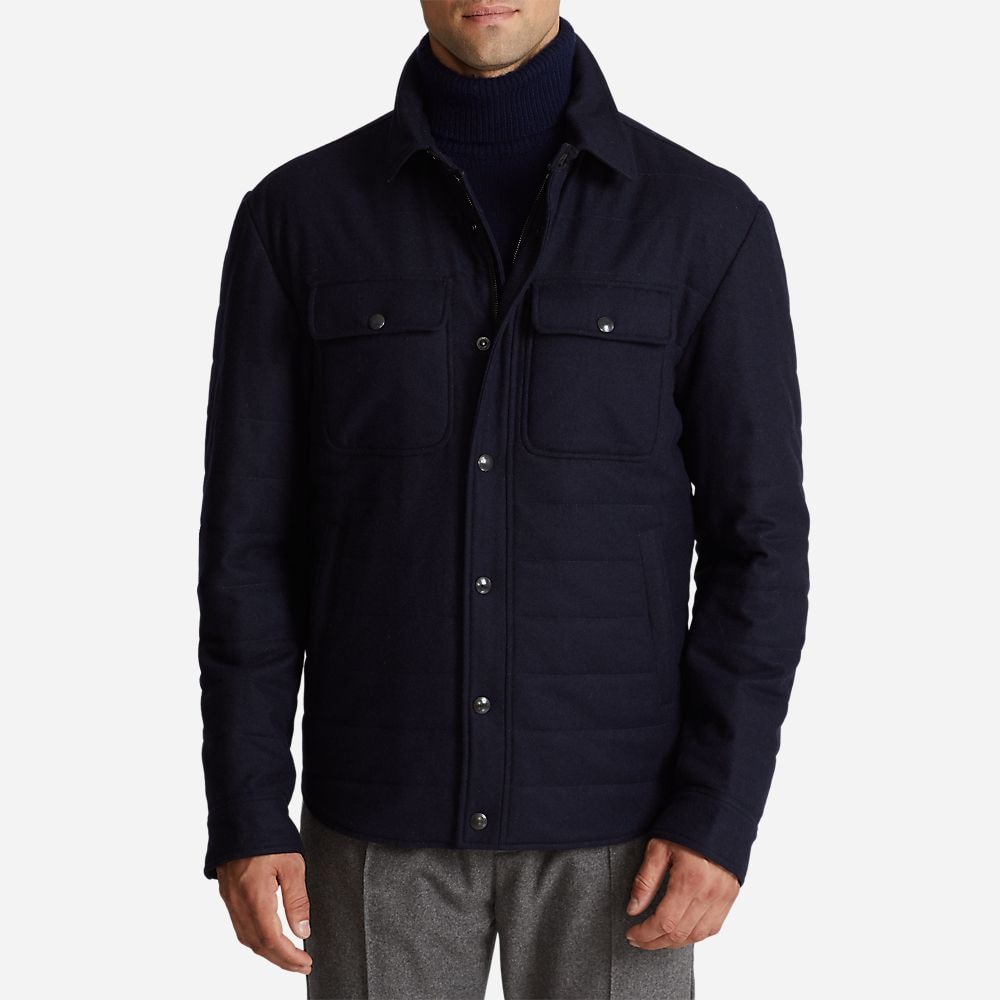Watson Quilted Wool Jacket - Classic Chairman Navy