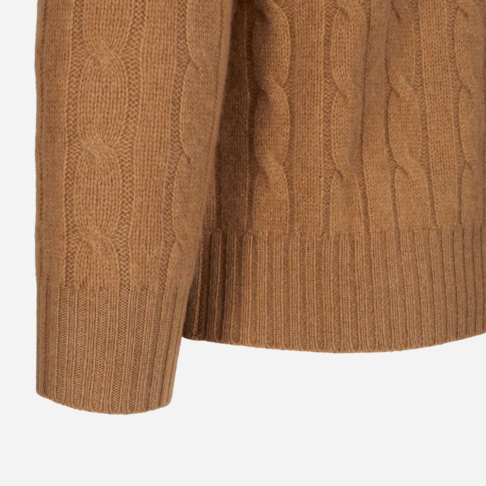 The Iconic Cable-Knit Cashmere Jumper - New Camel Melange