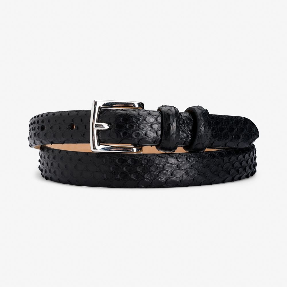 Genuine Python Leather - Nero