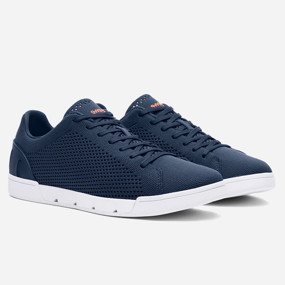 Breeze Tennis Knit - Navy/White