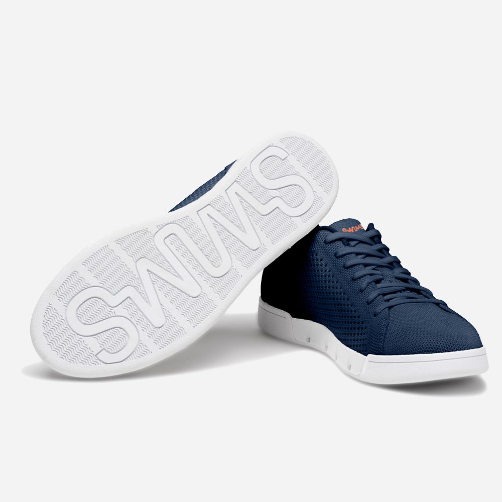 Breeze Tennis Knit - Navy/White