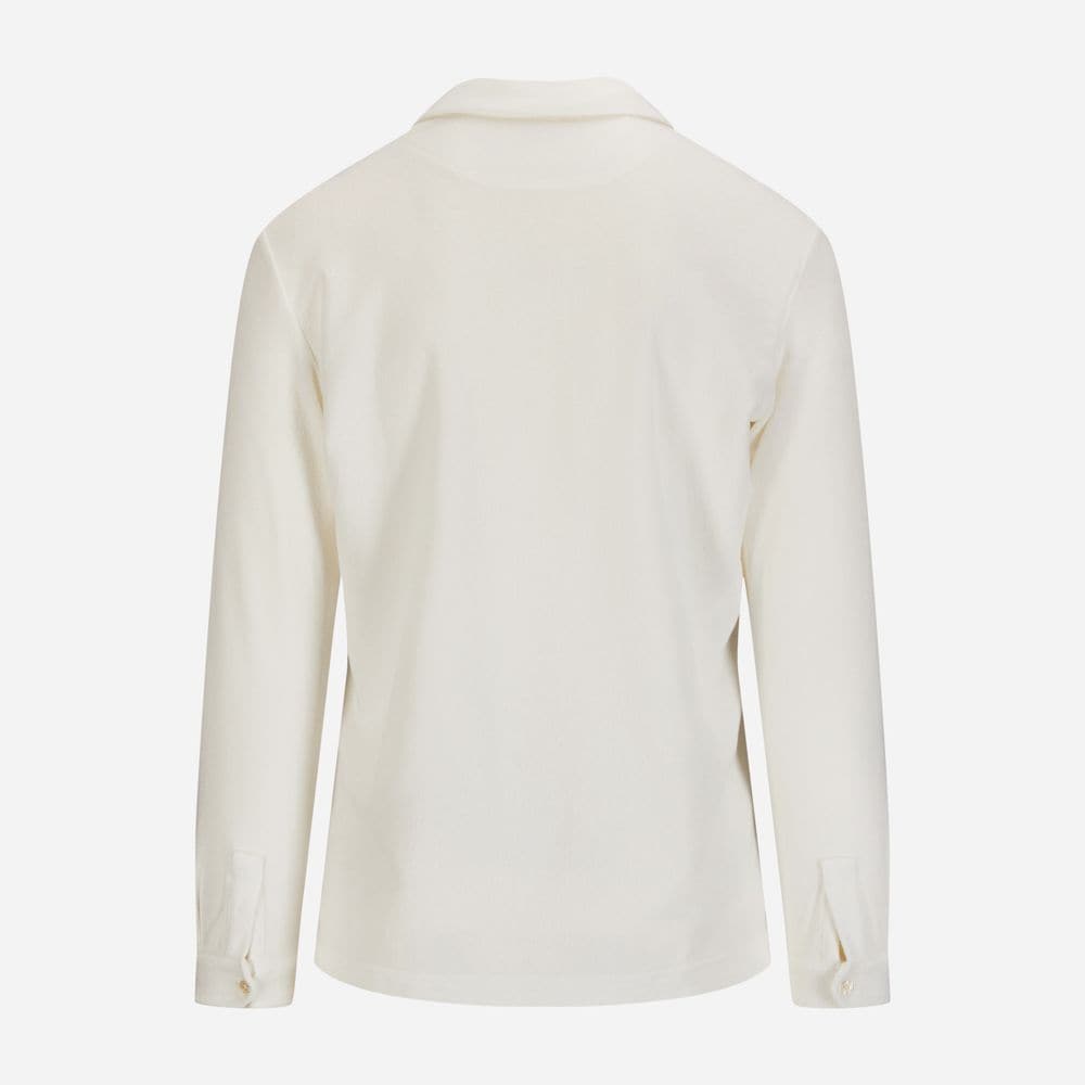 Riviera Terry Polo Long Sleeve - White