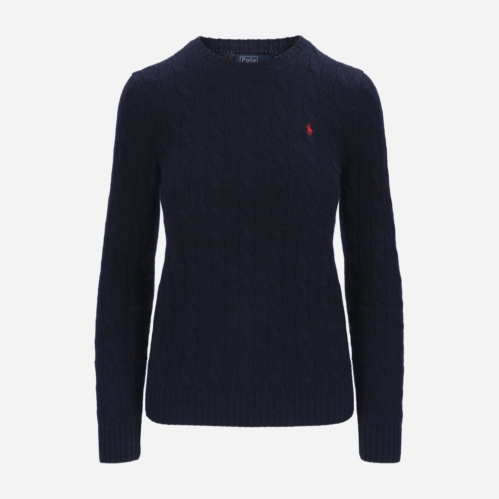 Cable-Knit Wool-Cashmere Sweater - Hunter Navy