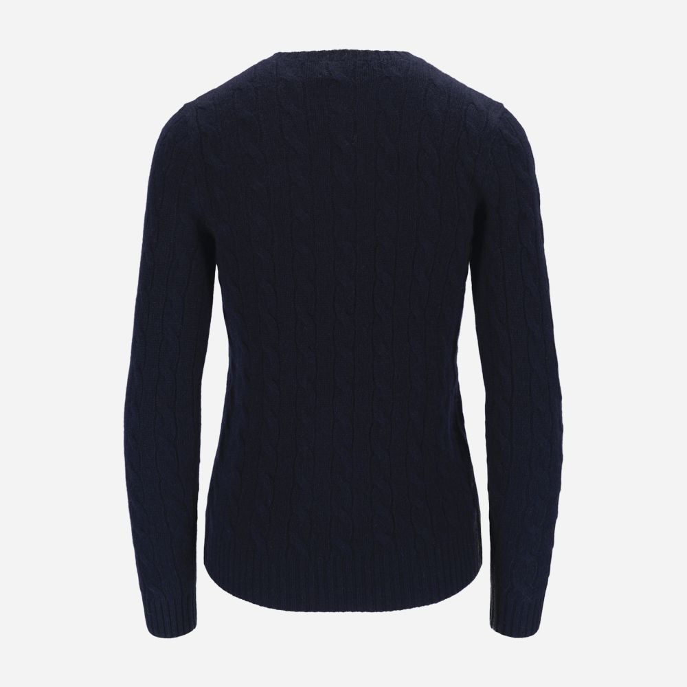 Cable-Knit Wool-Cashmere Sweater - Hunter Navy