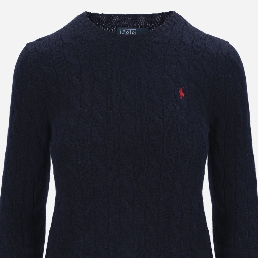 Cable-Knit Wool-Cashmere Sweater - Hunter Navy