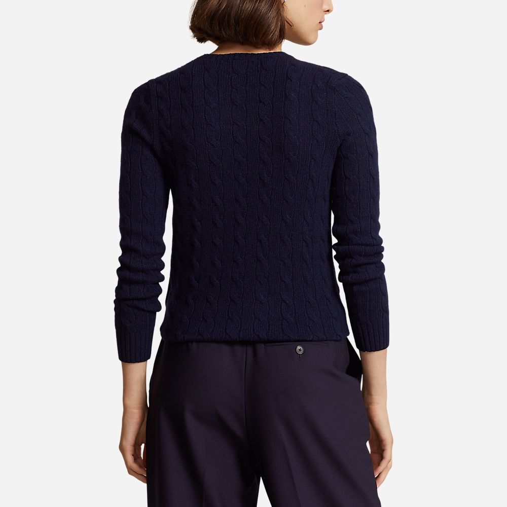 Cable-Knit Wool-Cashmere Sweater - Hunter Navy