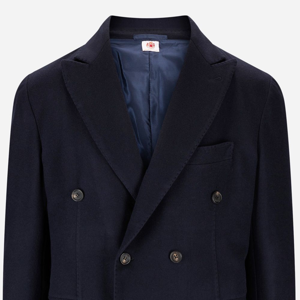 Double Breasted Coat - Navy