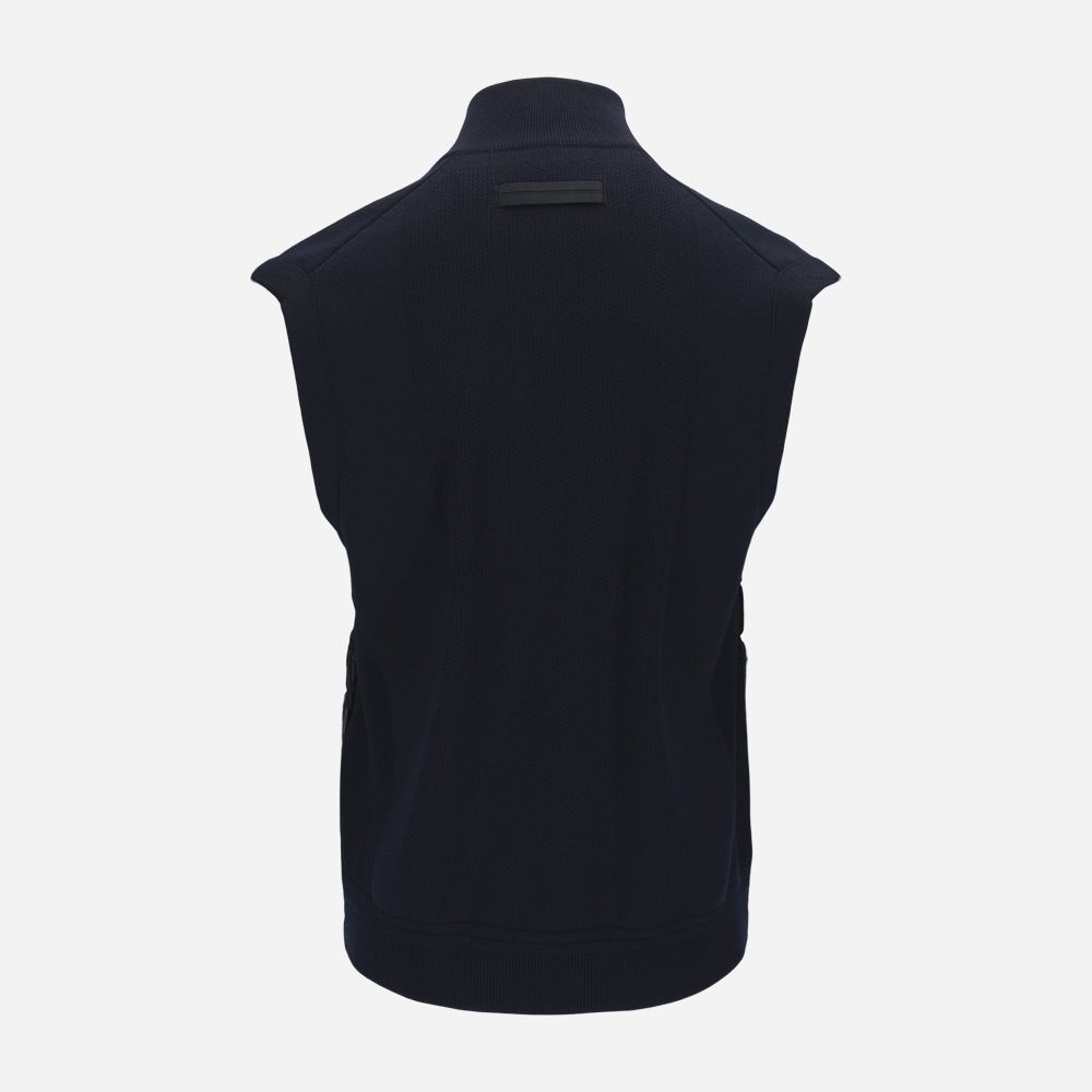 Knitwear Vest - Dark Blue Solid