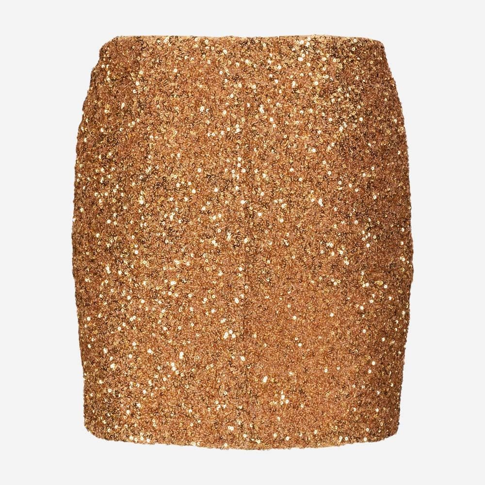 Sequin Mini Skirt - Gold