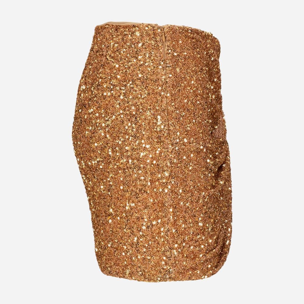 Sequin Mini Skirt - Gold
