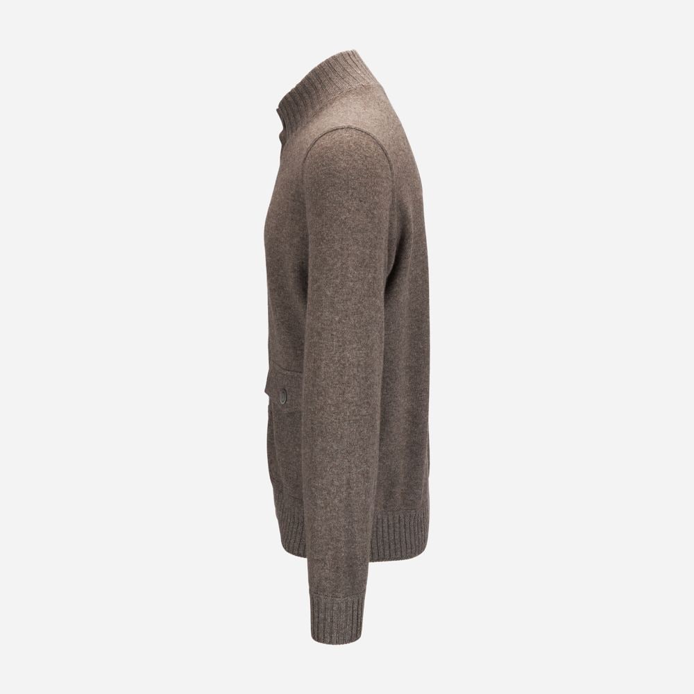Cardigan Felted Cashmere - Taupe