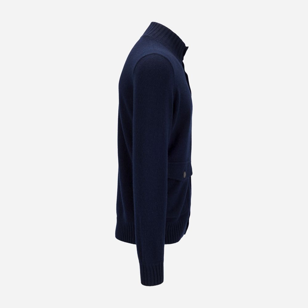 Cardigan Felted Cashmere - Navy
