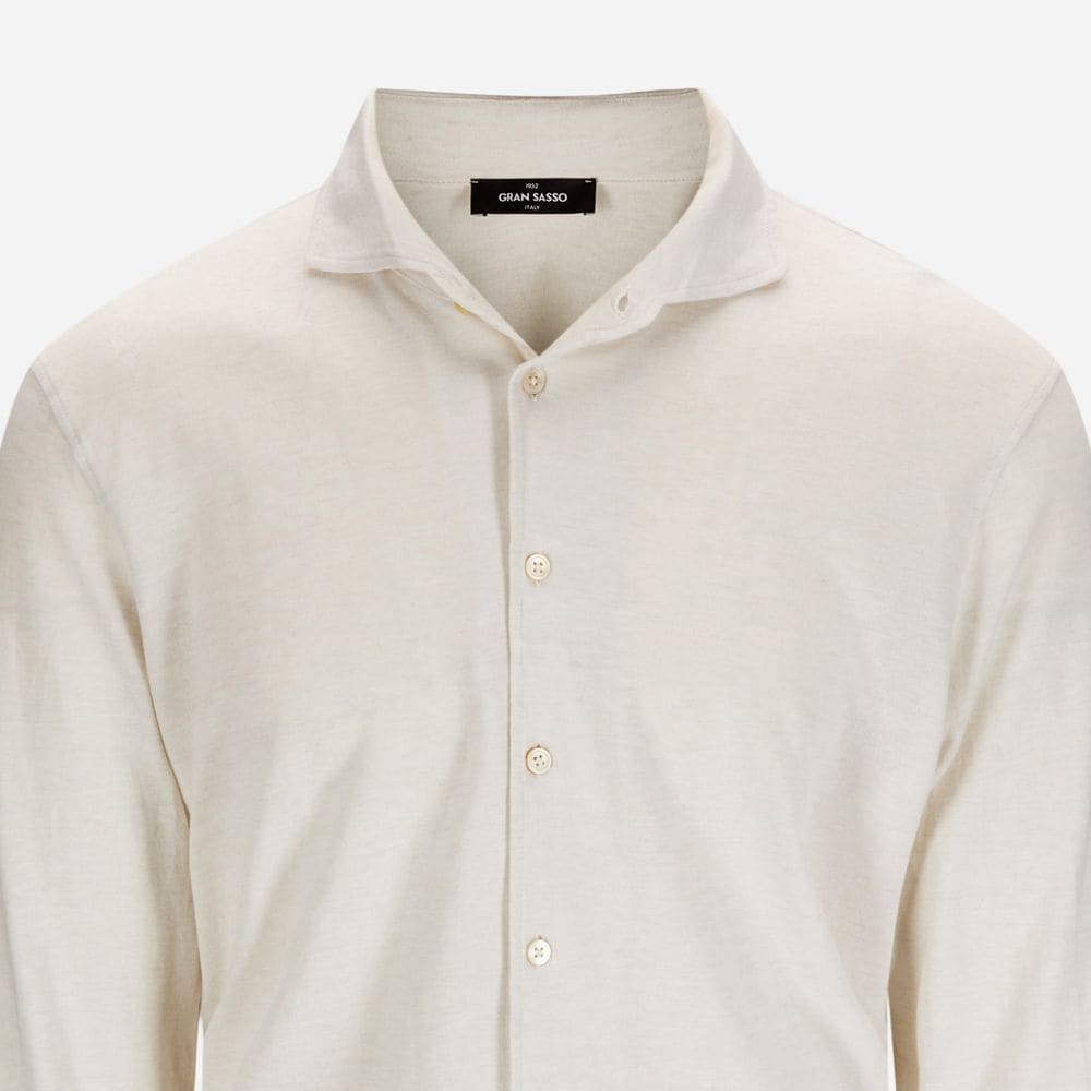 Cotton-Cashmere Shirt - White