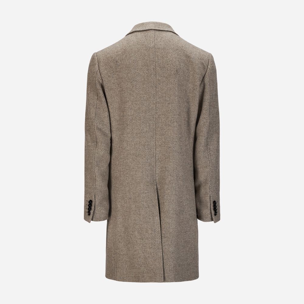 Wool-Cashmere Coat - Medium Beige Solid