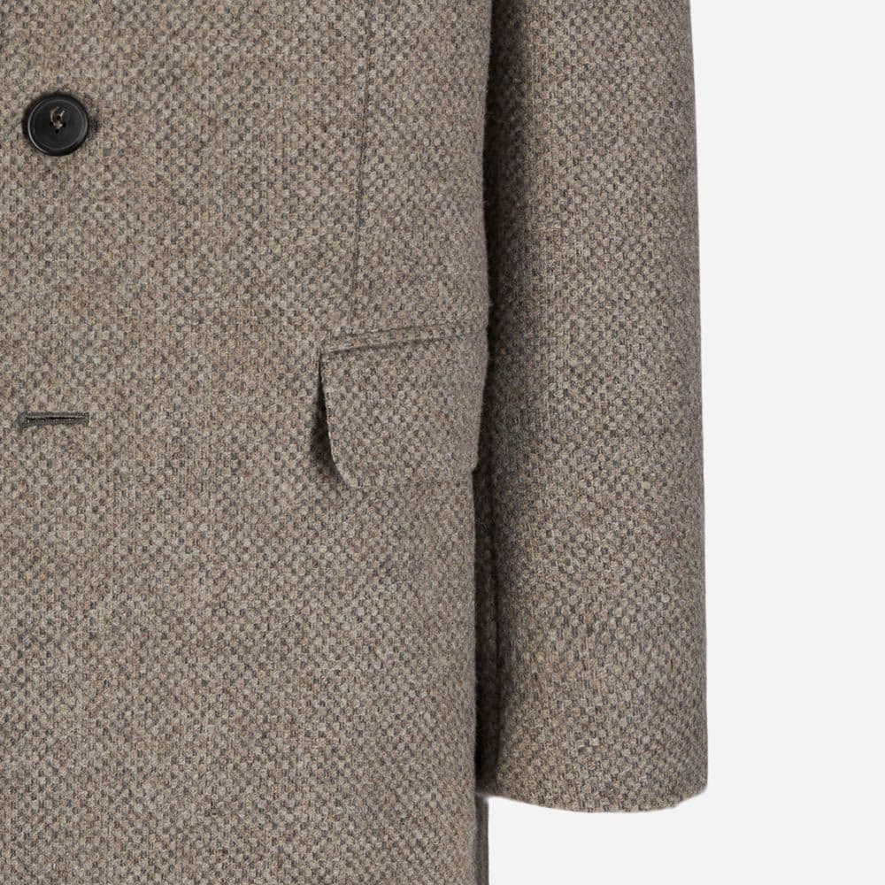 Wool-Cashmere Coat - Medium Beige Solid