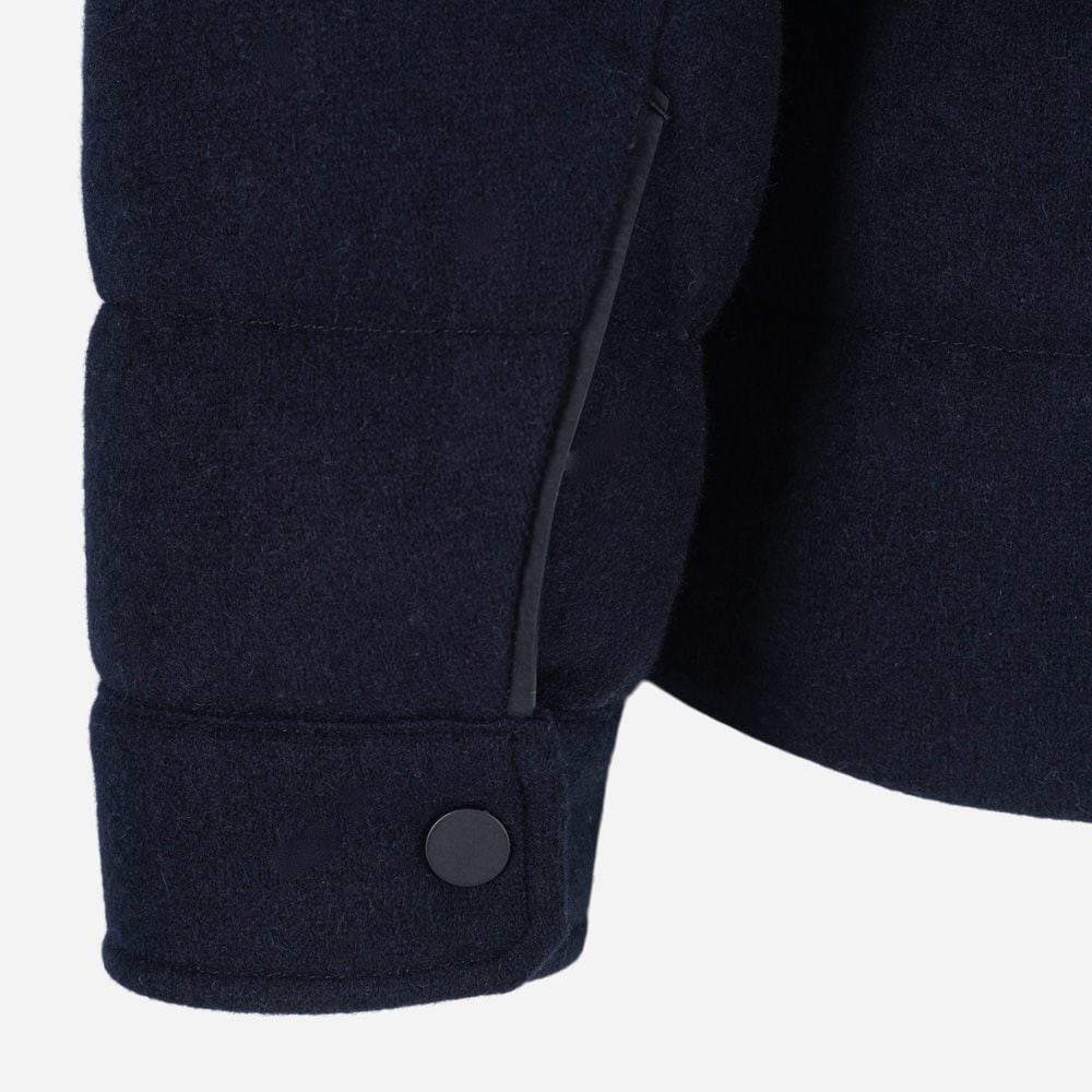 Oasi Cashmere Shirt Jacket - Navy Solid