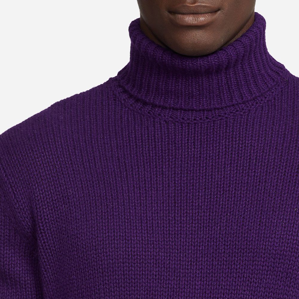 Long Sleeve Cashmere Turtleneck - Zermatt Purple