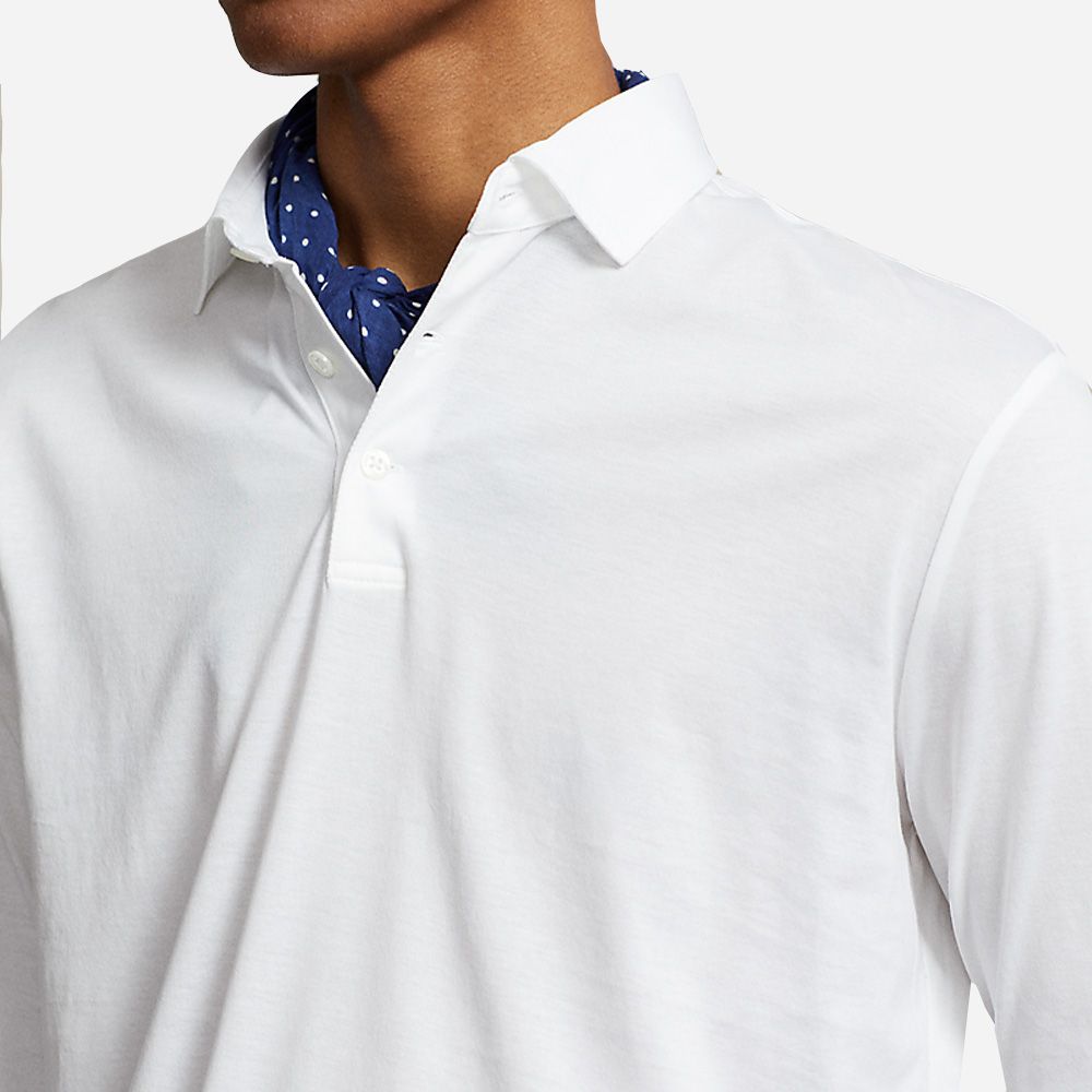 Classic Fit Lisle Polo Shirt - White