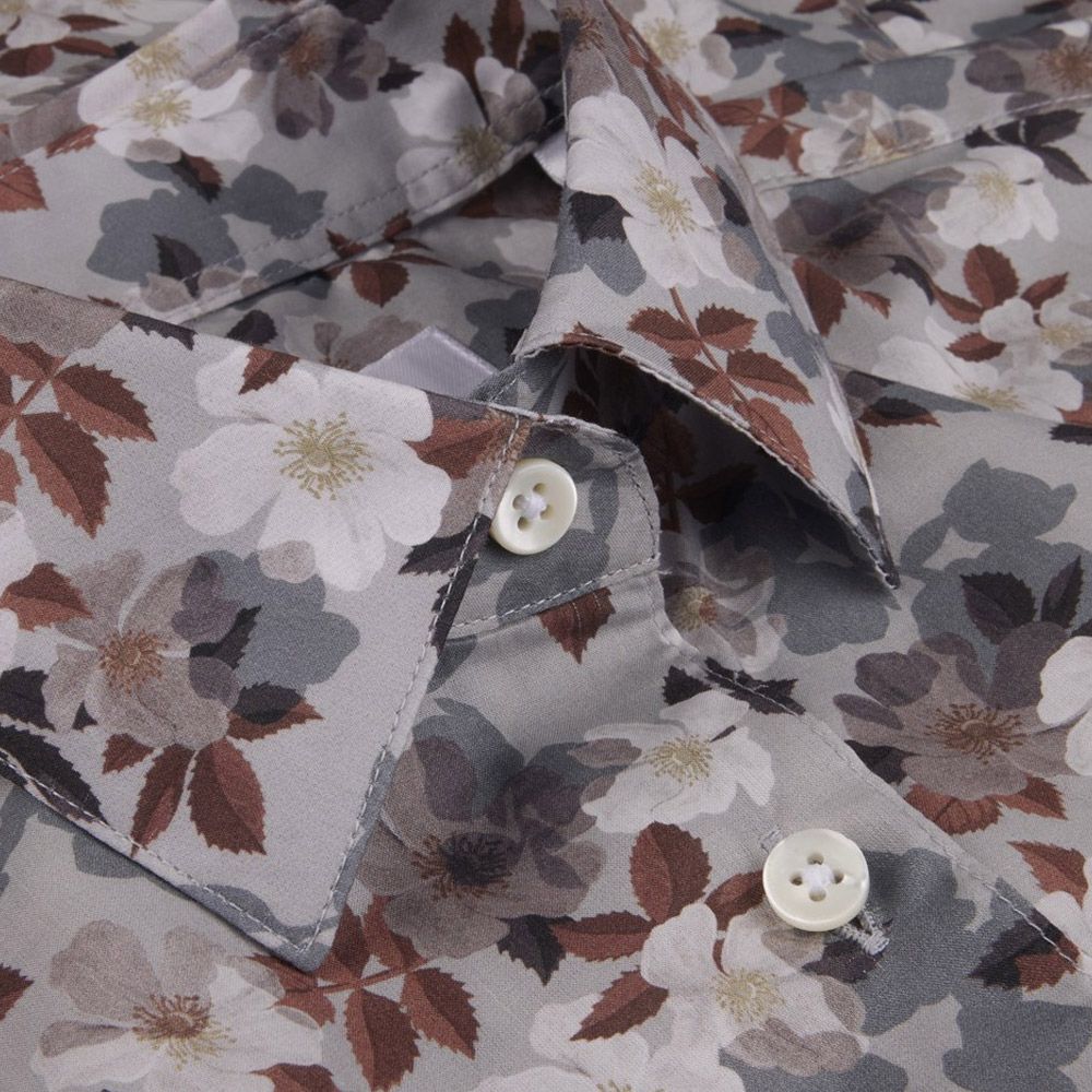 Sofie Shirt - Grey Floral