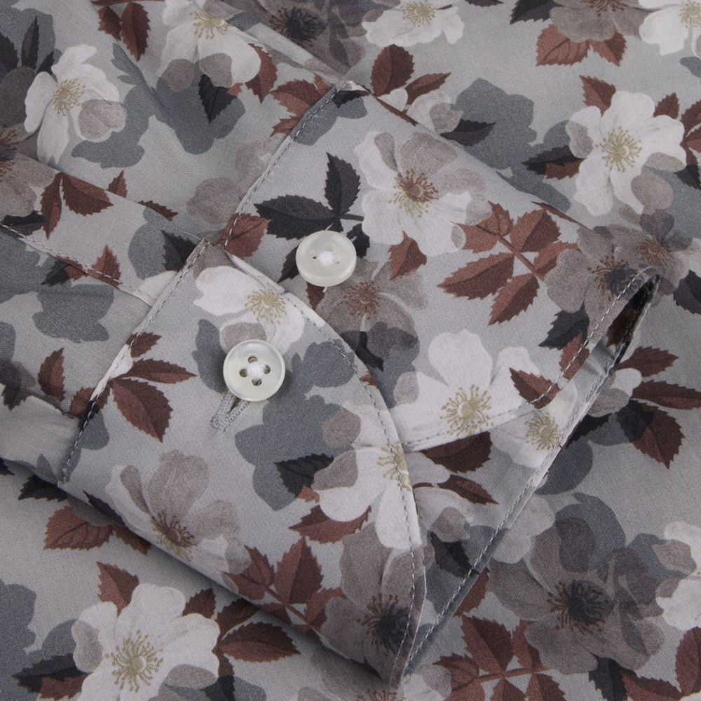Sofie Shirt - Grey Floral