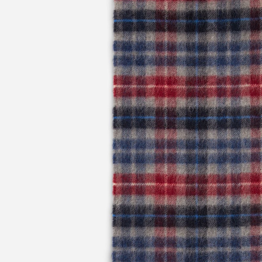 Small Check Scarf - Blue