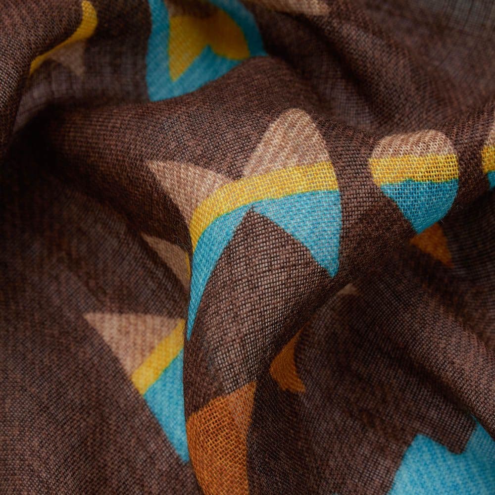 Scarf Wool - Brown/Yellow