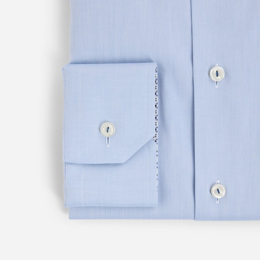 Contemporary Twill Shirt - Light Blue Geometric Print