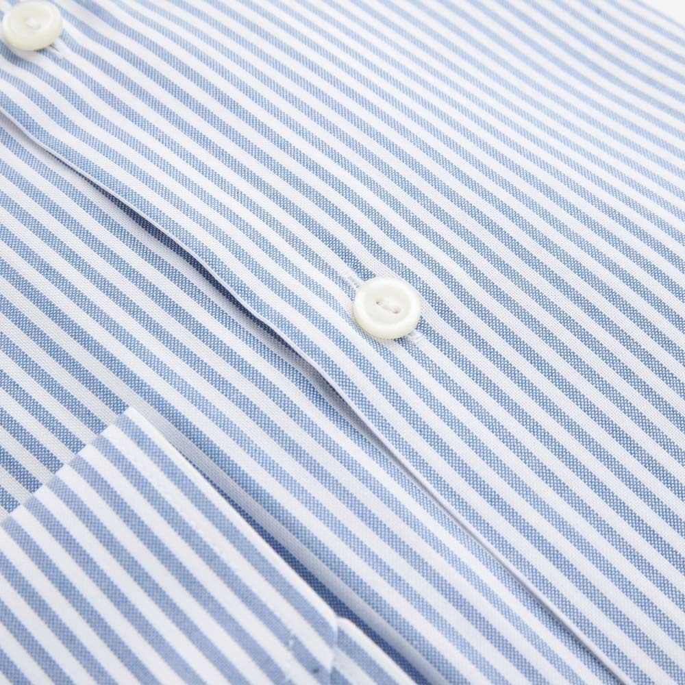Contemporary Oxford Shirt - Mid Blue Bengal Striped