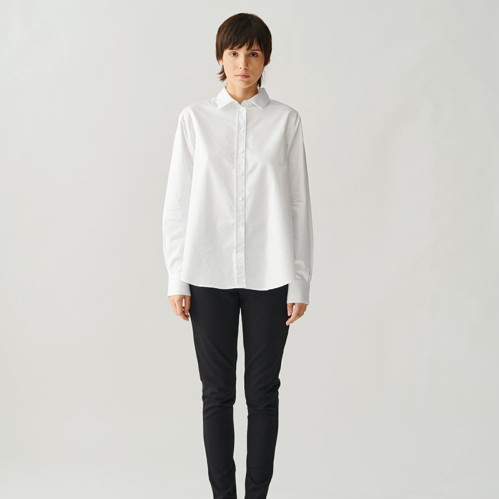A-Shape Oversized Shirt - White
