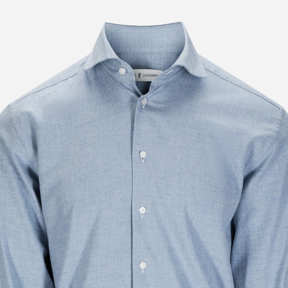 Flanel Slimline Shirt - Light Blue