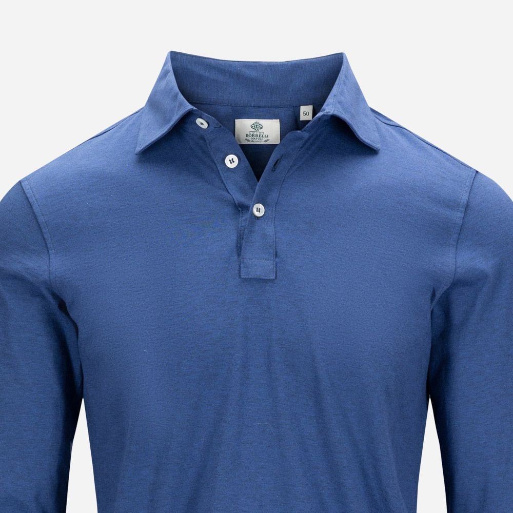 Jersey Polo Long Sleeve - Blue
