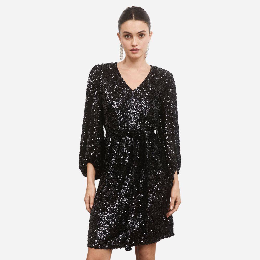 Bianca Sequin Dress - Black