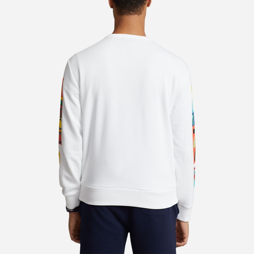 Fleece Graphic Pullover - White