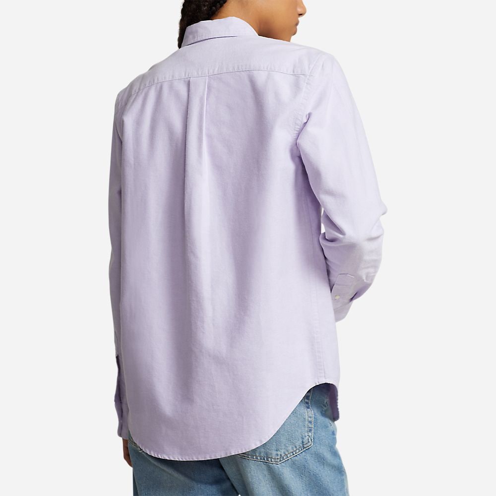 Relaxed Fit Cotton Oxford Shirt - Sky Lavendar