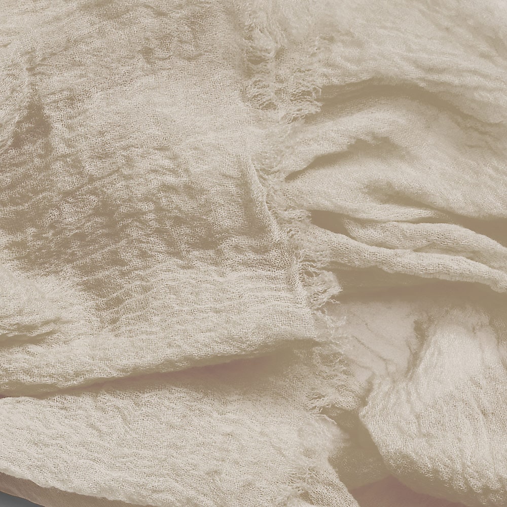 Fringe-Trim Wool Scarf - Cream