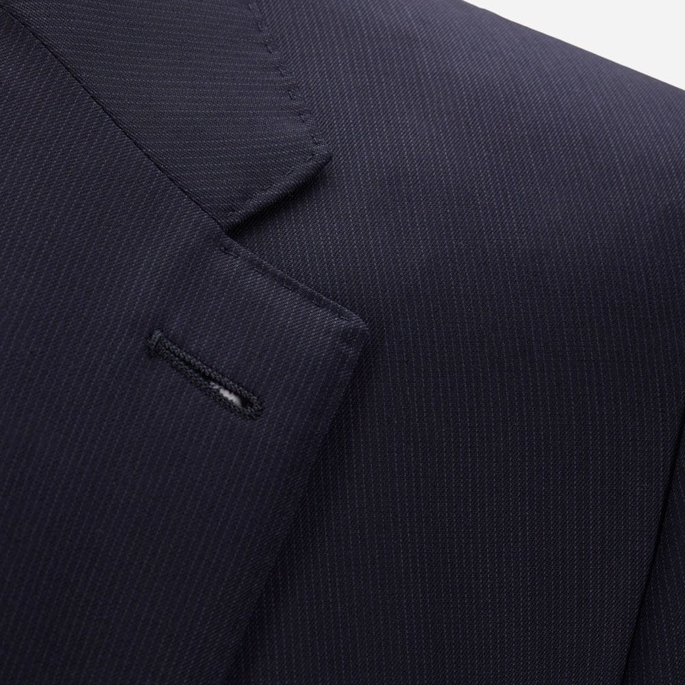 2 Pieces Suit Striped - Navy Solid