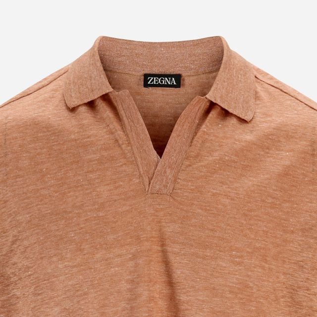 Short Sleeve Polo - Medium Brown