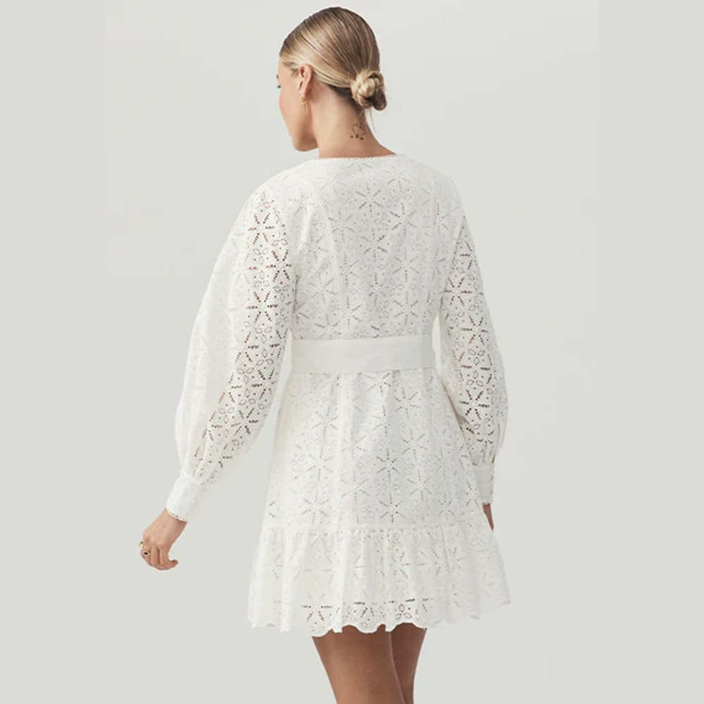 Sara Lace Mini Dress - Ivory