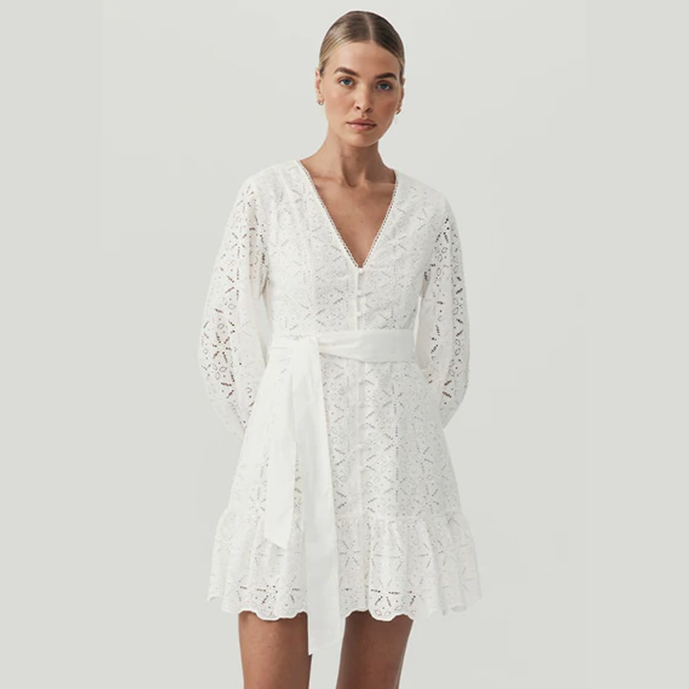 Sara Lace Mini Dress - Ivory