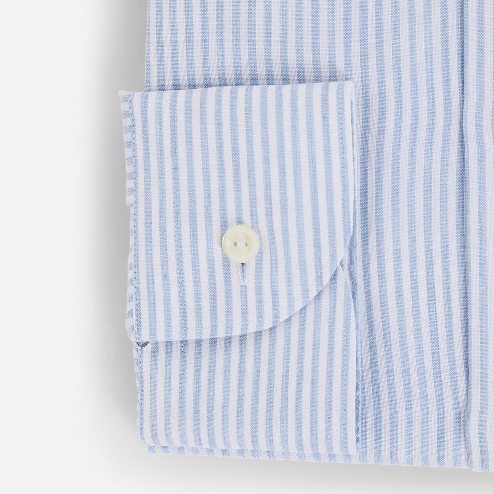 Contemporary Signature Oxford Shirt - Light Blue Bengal Striped