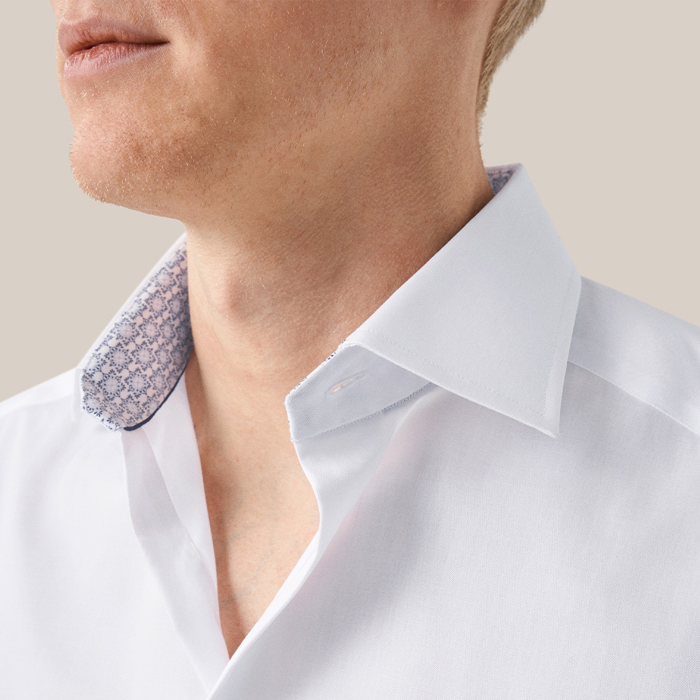 Contemporary Signature Twill Shirt - White Geometric Print
