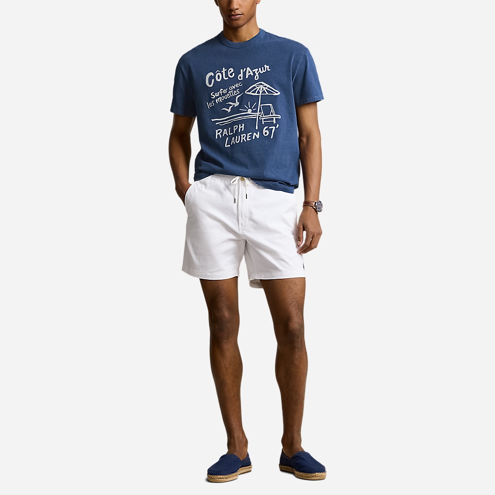 Classic Fit Embroidered Jersey T-Shirt - Annapolis Blue