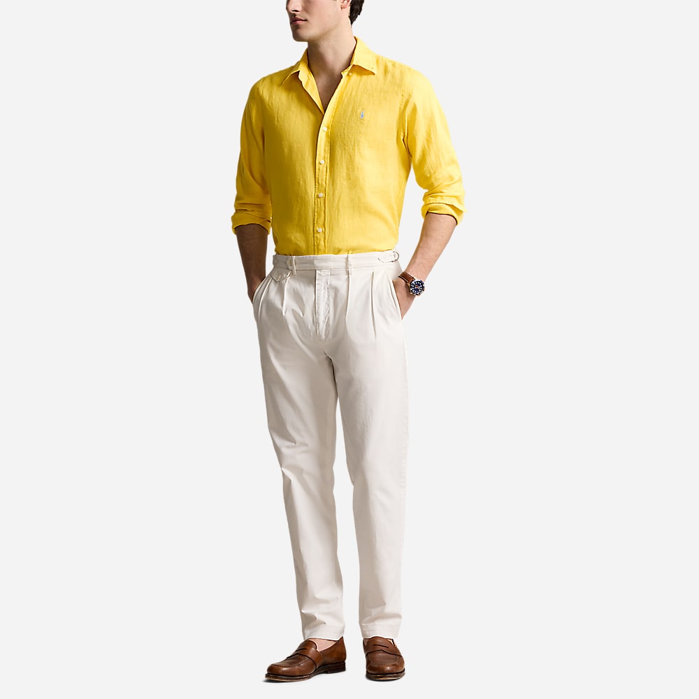 Custom Fit Linen Shirt - Sunfish Yellow