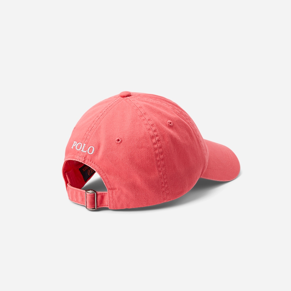 Cotton Chino Ball Cap - Pale Red