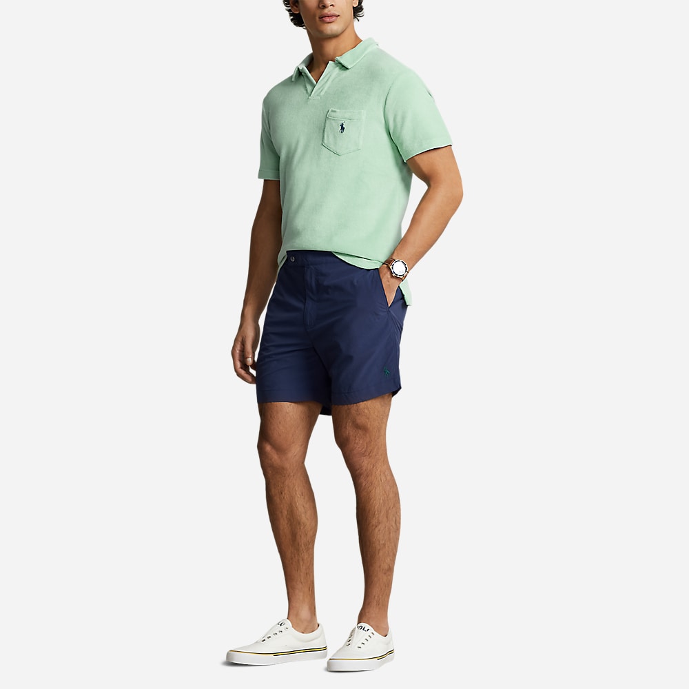 Custom Slim Fit Terry Polo Shirt - Celadon