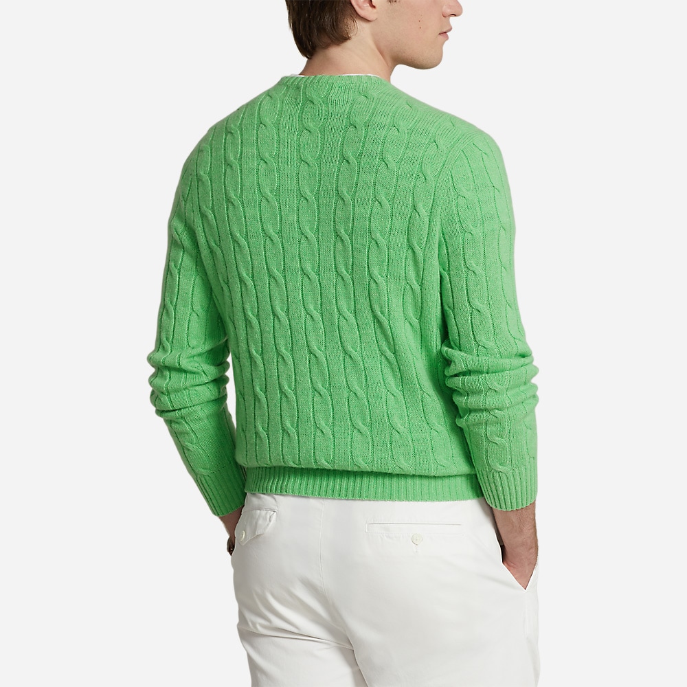 The Iconic Cable-Knit Cashmere Jumper - Honeydew Green