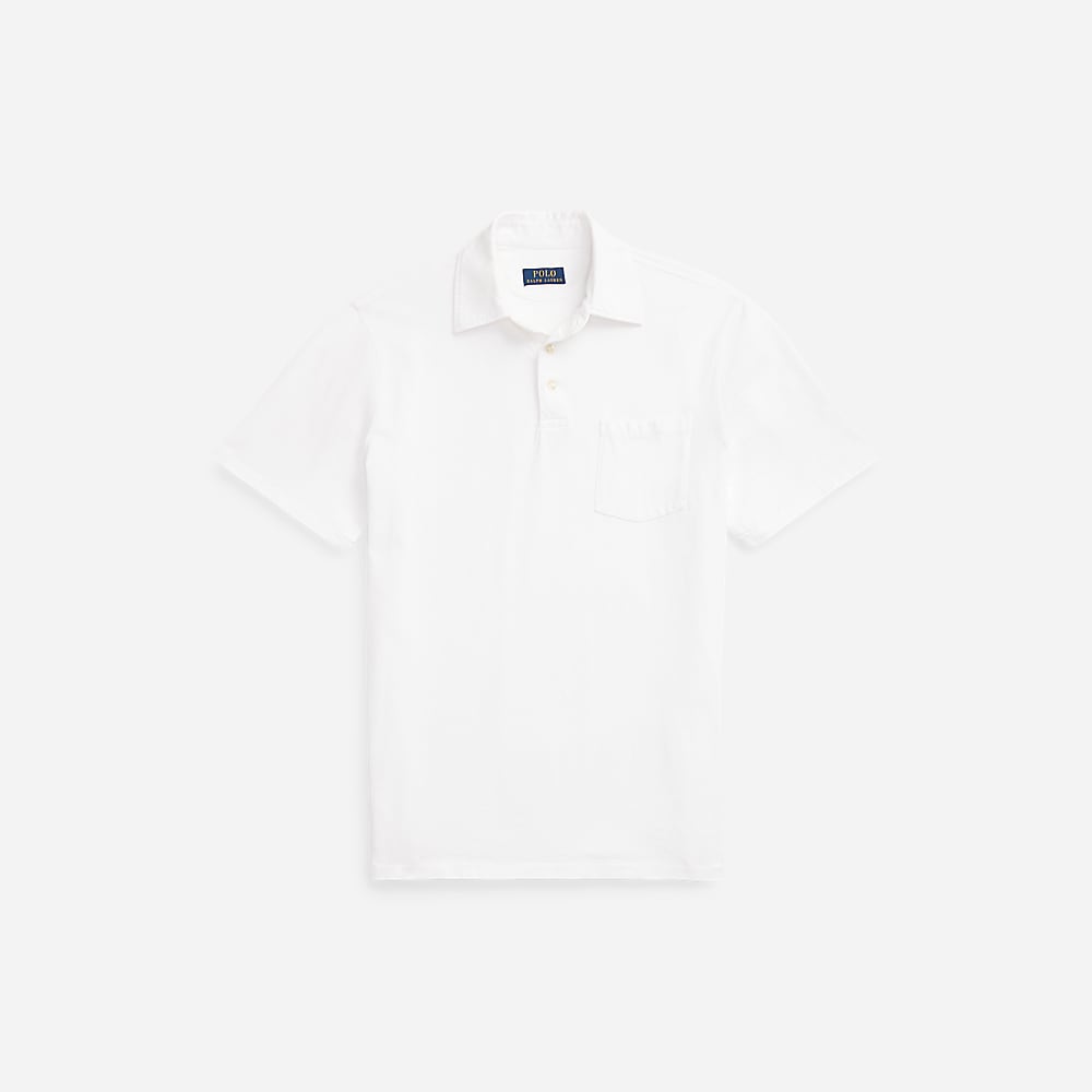 Classic Fit Cotton-Linen Polo Shirt - Ceramic White